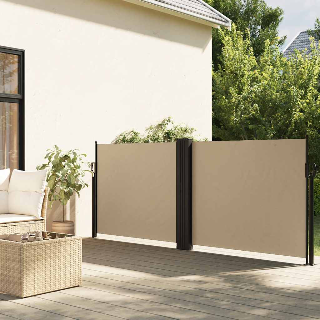 VIDAXL - Windschutzschild 120 x 1200 cm Beige