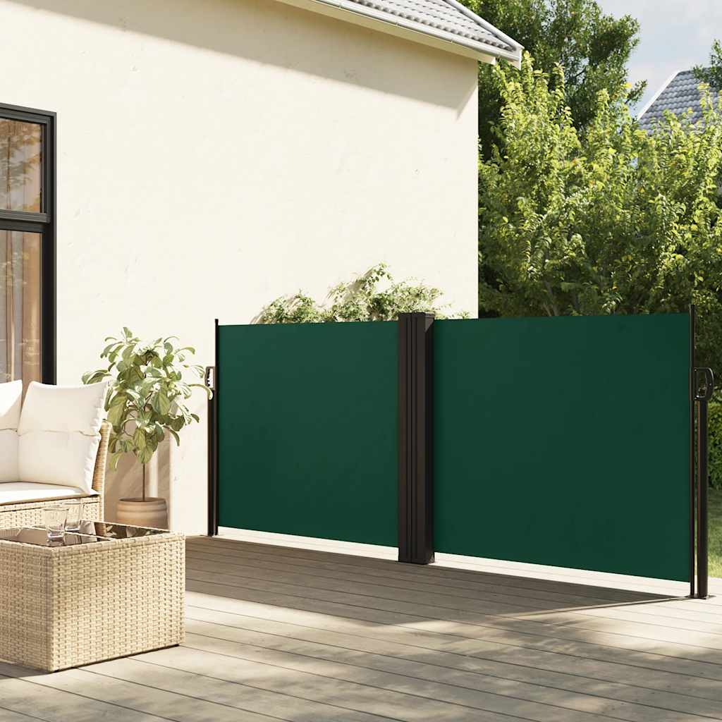 VidaXL Windschutzscheibe ausziehbar 120x1200 cm dunkelgrün