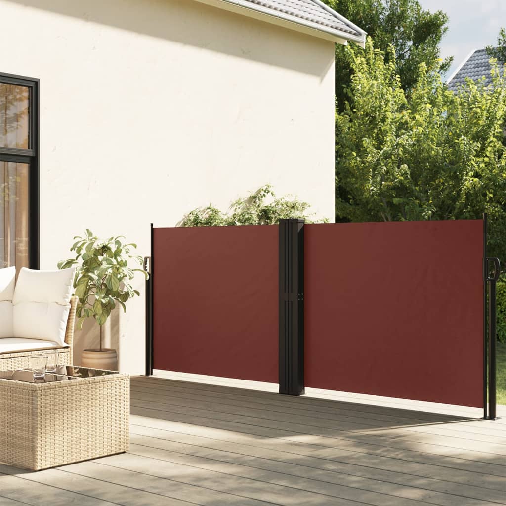VIDAXL - Windschutzschild 140 x 1200 cm Braun