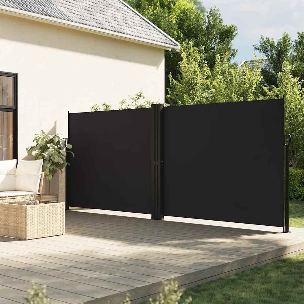 VIDAXL - Windschutz-Verlängerungsstange 160 x 1200 cm schwarz