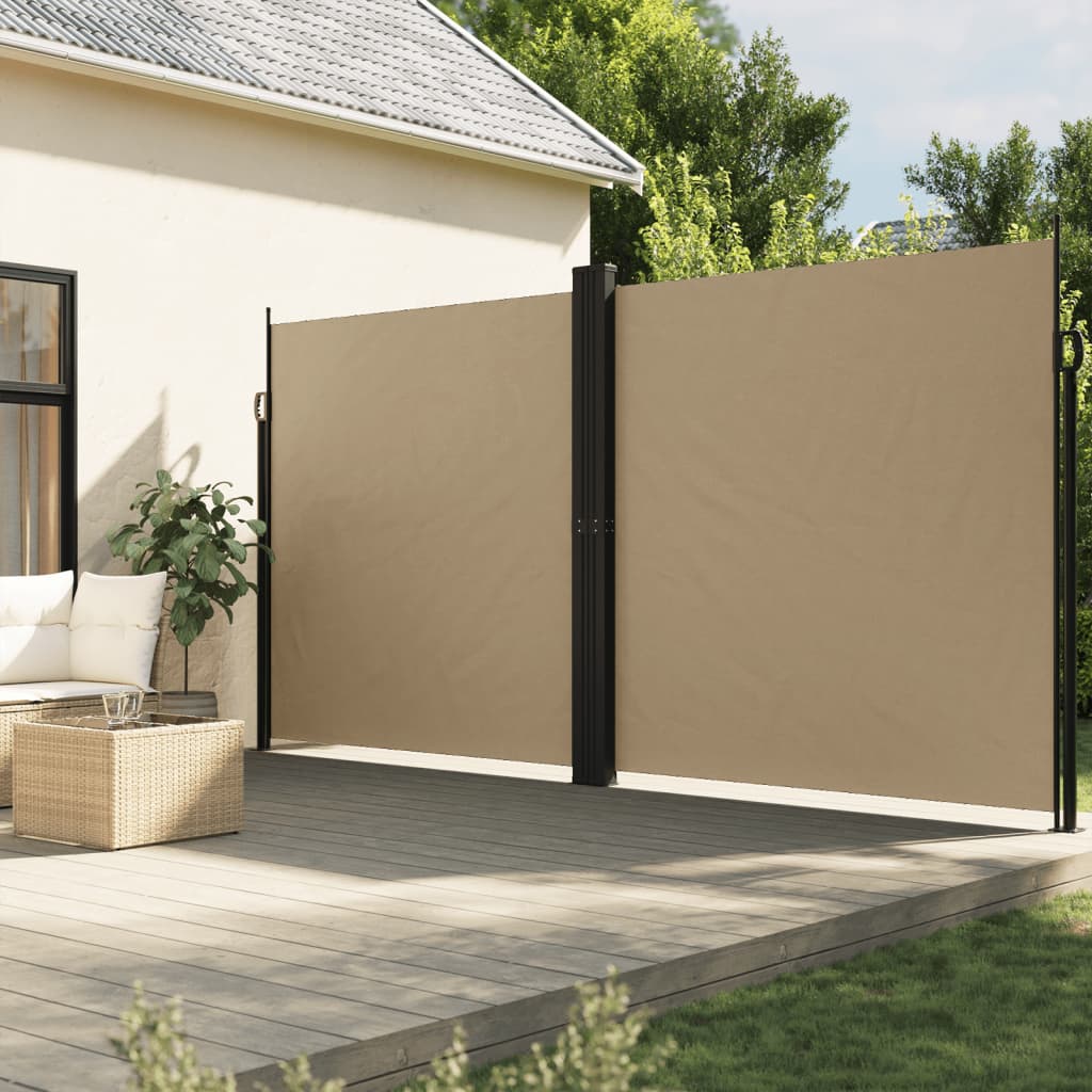 VIDAXL - Windschutzschild 220 x 1200 cm Beige