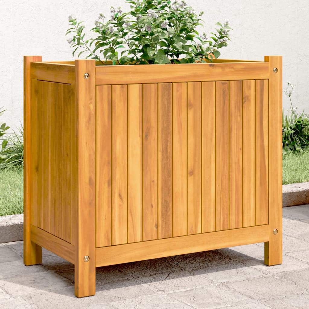 VIDAXL -Planzer mit Auskleidung 54x31x50 cm Festes Akazieholz