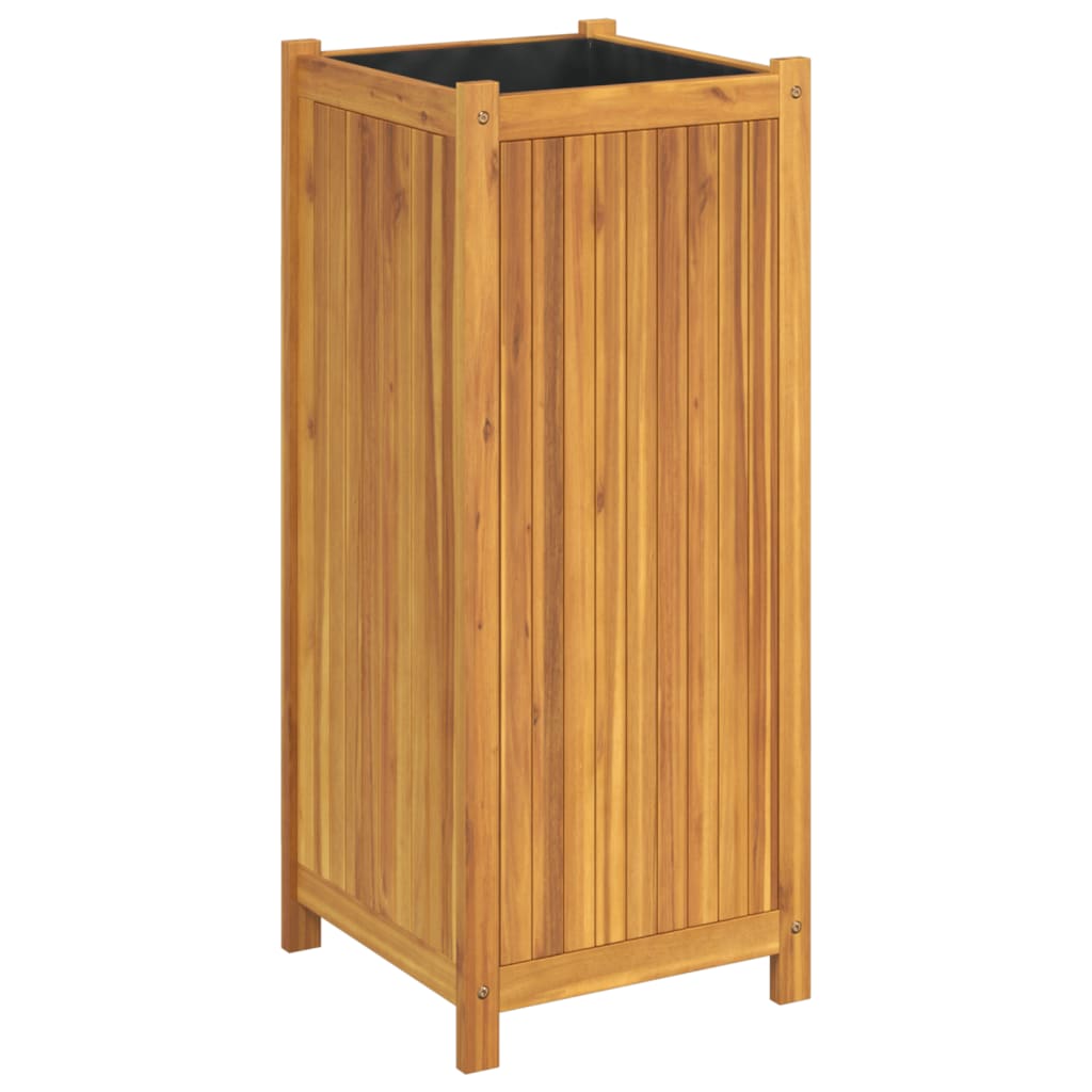 VIDAXL -Planzer mit Auskleidung 42x42x100 cm Festes Akazieholz