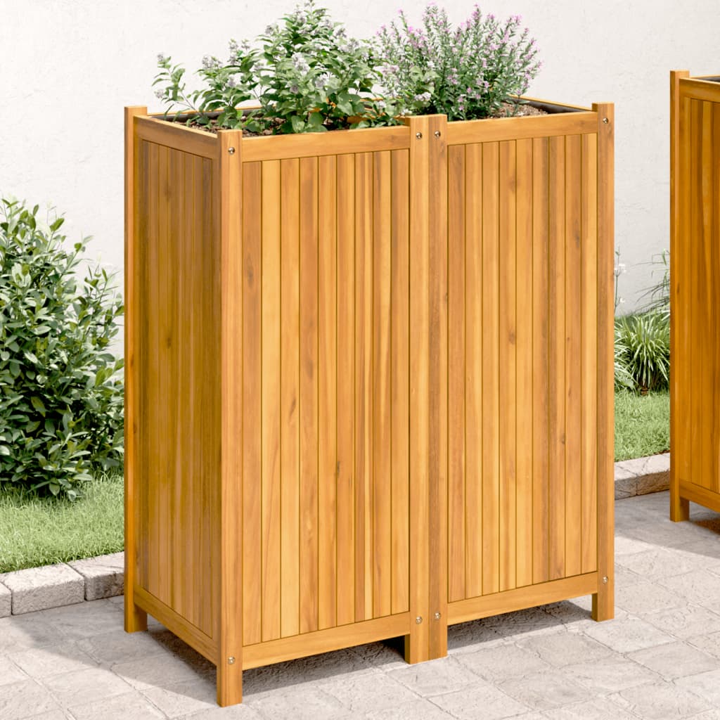 VIDAXL -Planzer mit Auskleidung 84x42x100 cm Festes Akazieholz