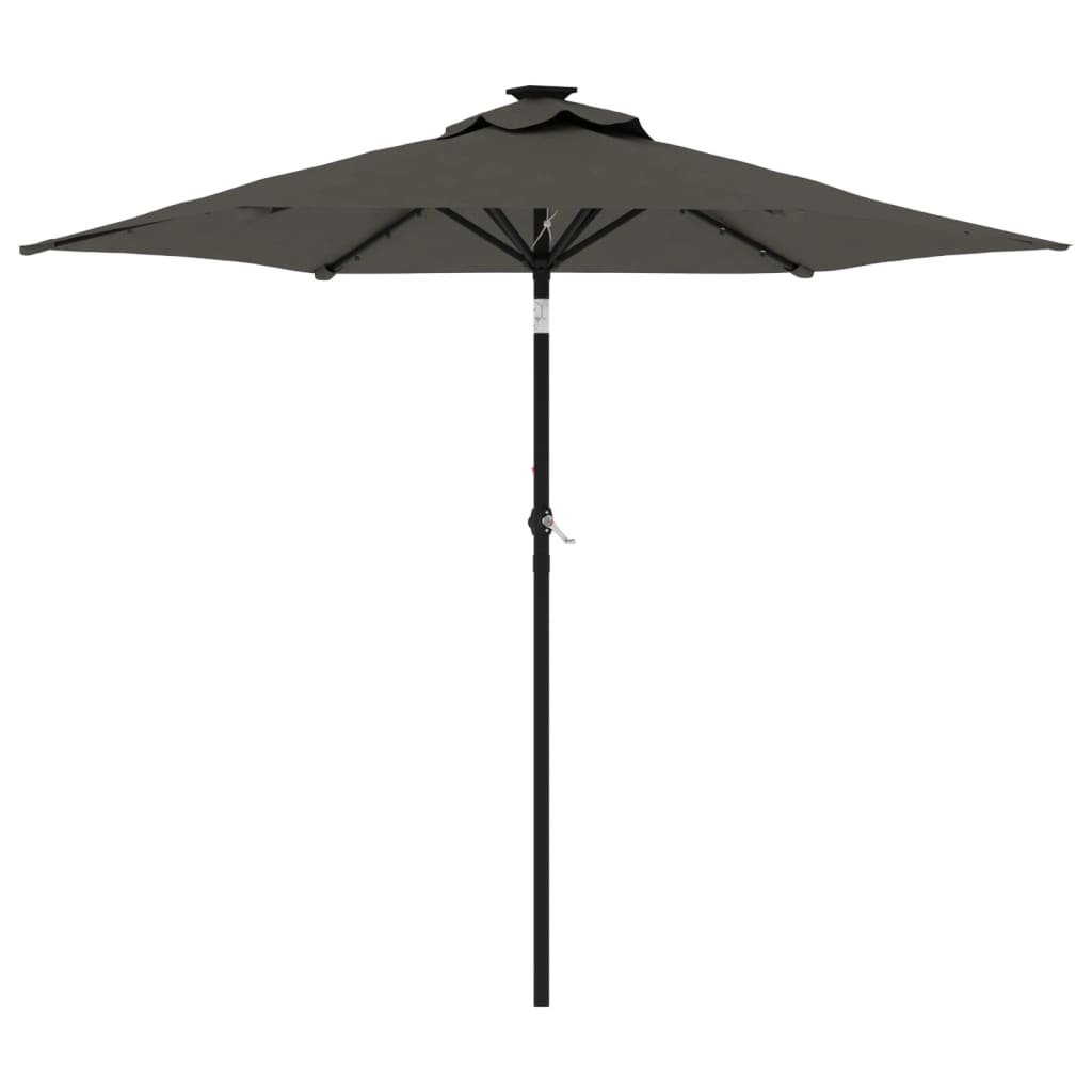 VidaXL Sonnenschirm mit Stahlstange 225x225x212 cm anthrazitfarben