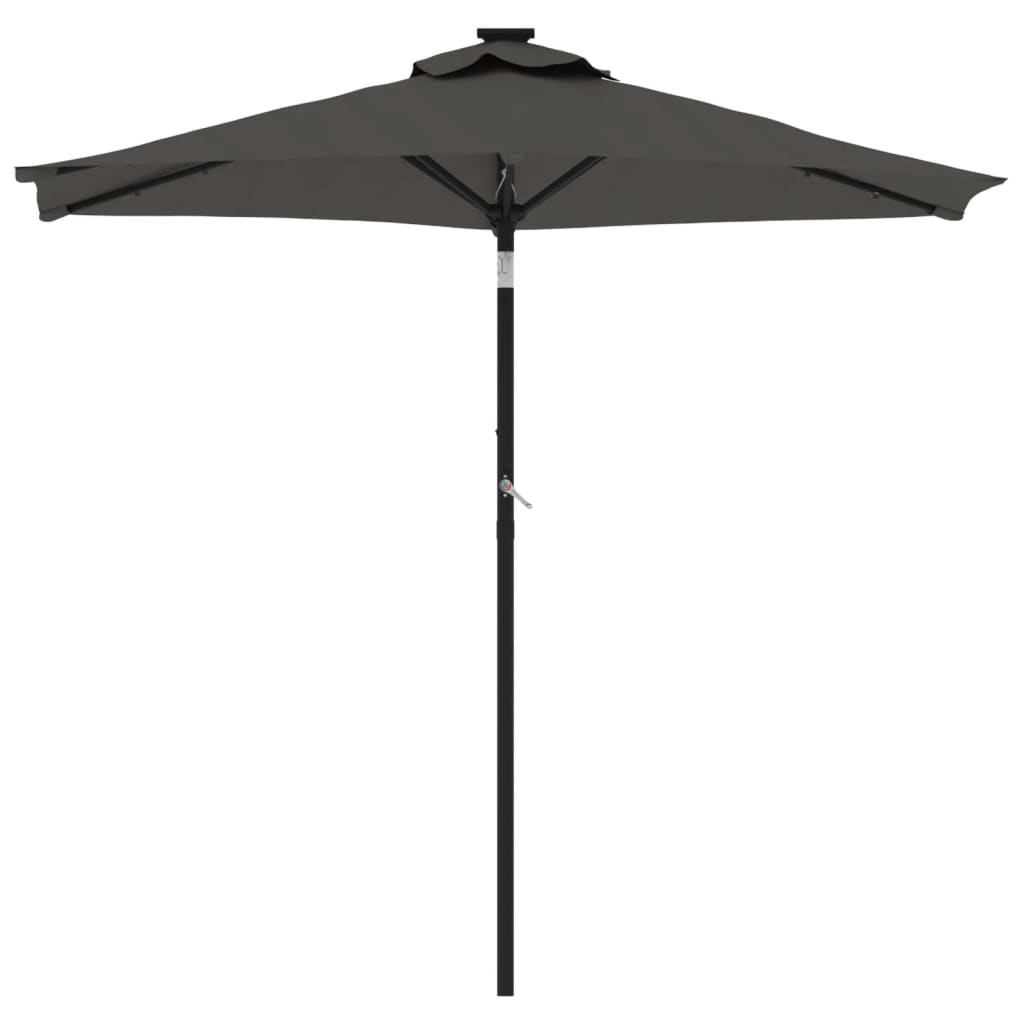 VidaXL Sonnenschirm mit Stahlstange 225x225x212 cm anthrazitfarben