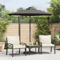 VidaXL Sonnenschirm mit Stahlstange 225x225x212 cm anthrazitfarben