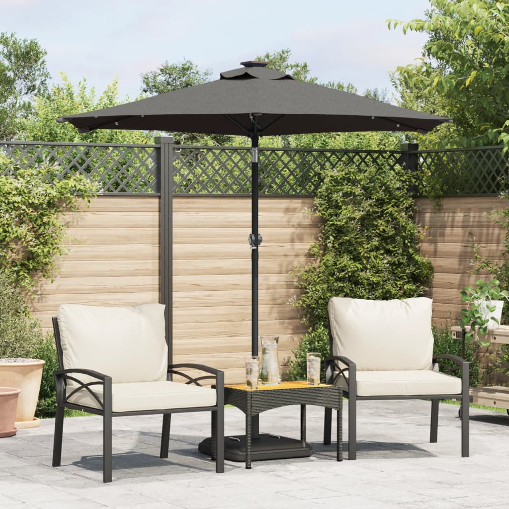 VidaXL Sonnenschirm mit Stahlstange 225x225x212 cm anthrazitfarben