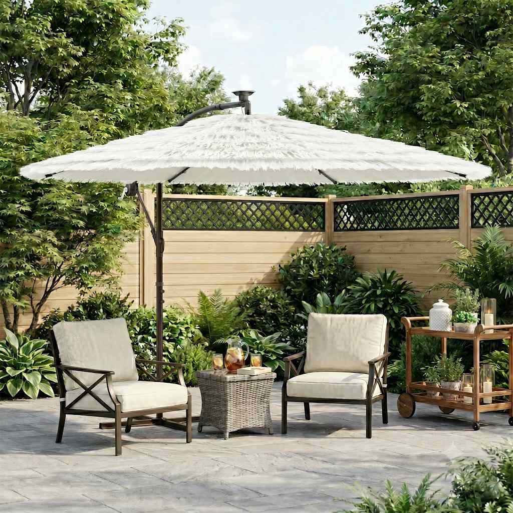 VidaXL -Sonnenschirm mit Stahlpol 269x269x235 cm Weiß
