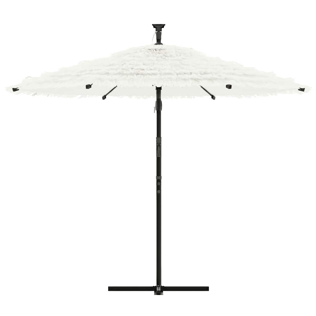Vidaxl parasol met stalen paal 290x290x238 cm wit