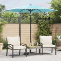 VIDAXL - Sonnenschirm mit Stahlpol 223x223x213 cm Blau