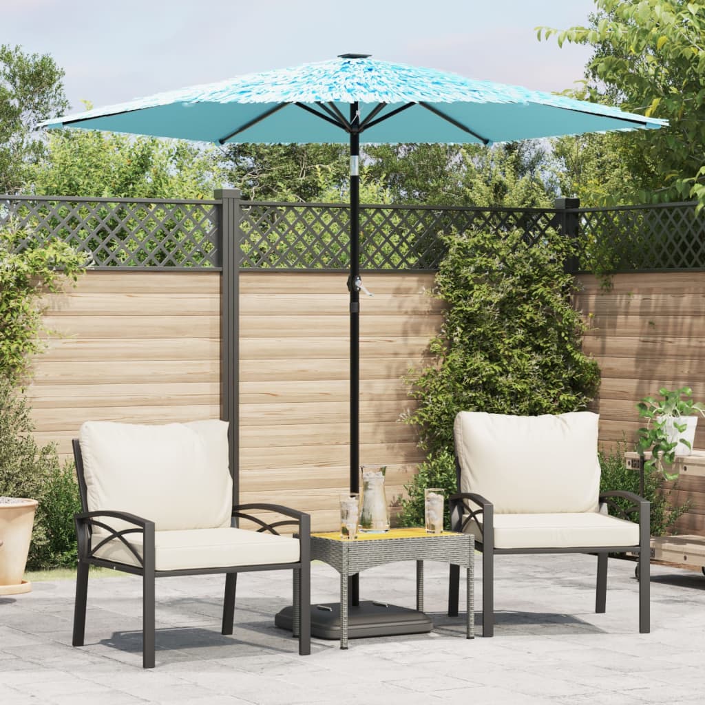 VIDAXL - Sonnenschirm mit Stahlpol 223x223x213 cm Blau
