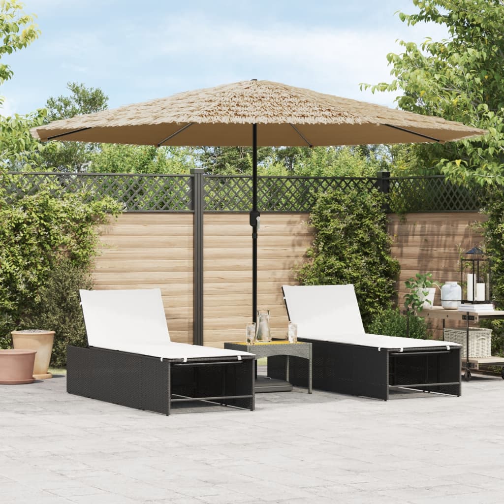 VIDAXL - Sonnenschirm mit Stahlpol 388x388x248 cm Braun