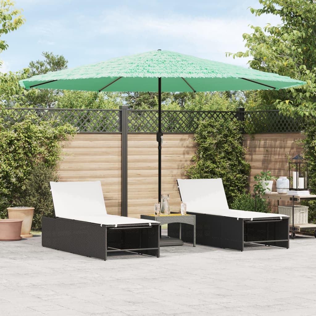 Vidaxx - Sonnenschirm mit Stahlpol 388x388x248 cm Grün