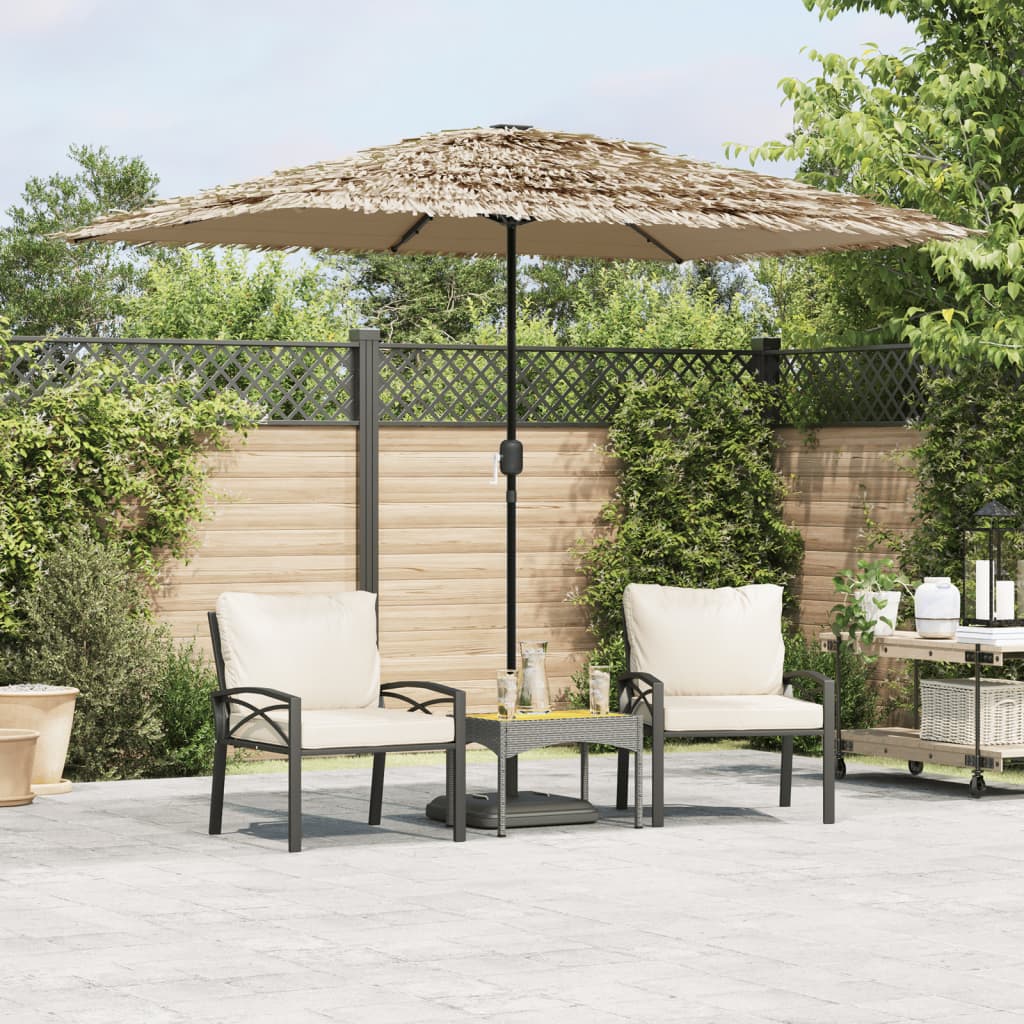 Vidaxxl - Sonnenschirm mit LEDs und Stahlpol 248x248x248 cm Braun