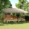 VidaXL Partyzelt faltbares Popup 580x292x315 cm Taupe