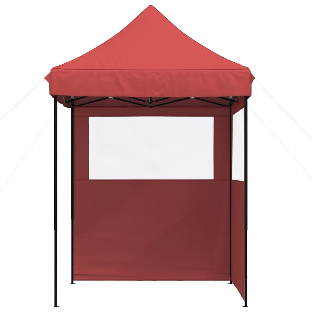 Vidaxl partytent inklapbaar pop-up met 2 zijwanden bordeauxrood