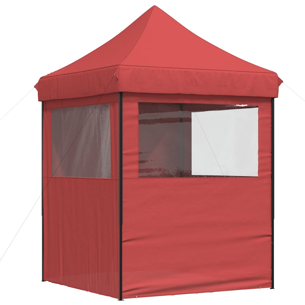 Vidaxl partytent inklapbaar pop-up met 4 zijwanden bordeauxrood