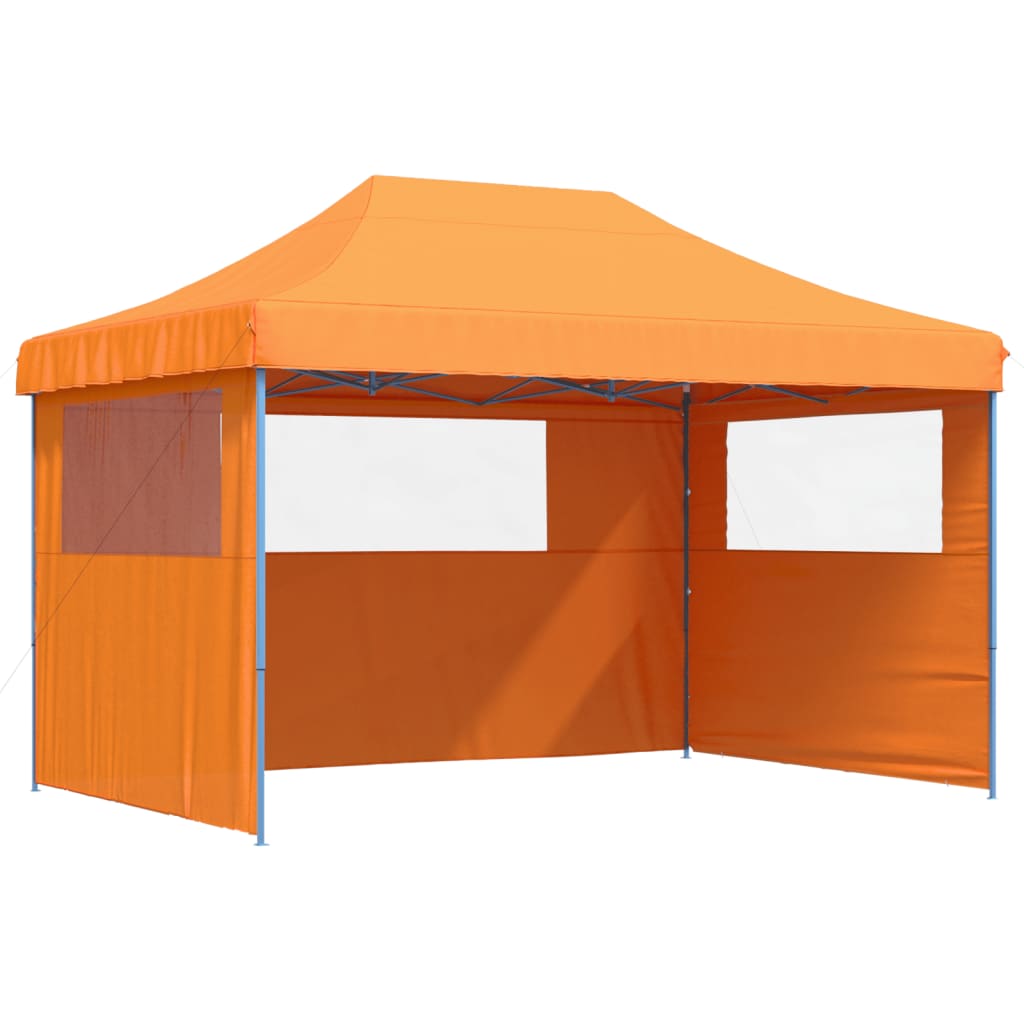 VidaXL Partyzelt Faltbares Popup mit 3 Seitenwänden Orange