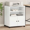 Vidaxl printerkastje met wielen 60x48x74 cm wit