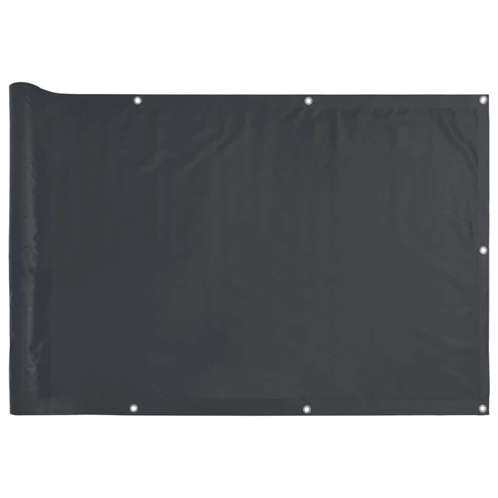 Vidaxl balkonscherm 400x75 cm pvc antracietkleurig