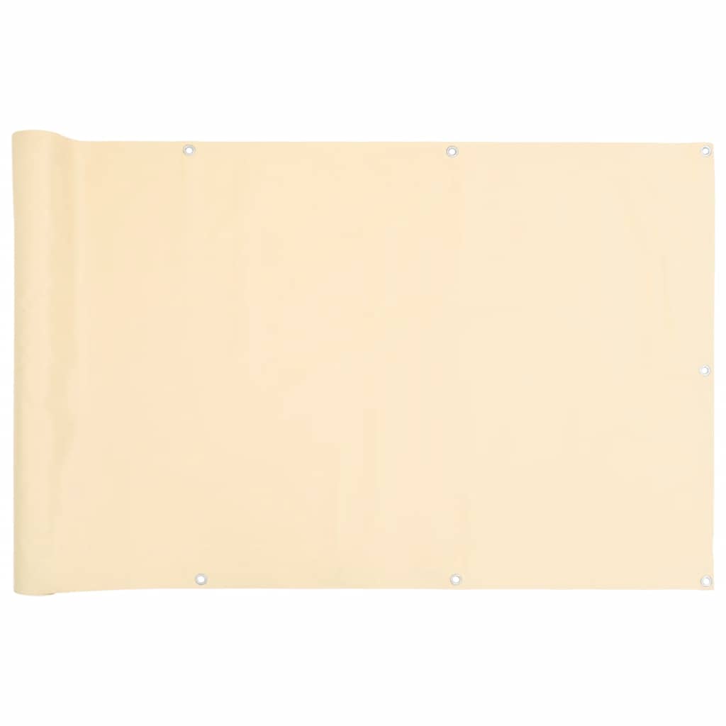 VidaXL Balkon-Sichtschutz 600x90 cm PVC Cremefarben