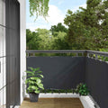 Vidaxl balkonscherm 300x120 cm pvc antracietkleurig