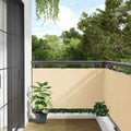 Vidaxl balkonscherm 600x120 cm pvc crèmekleurig