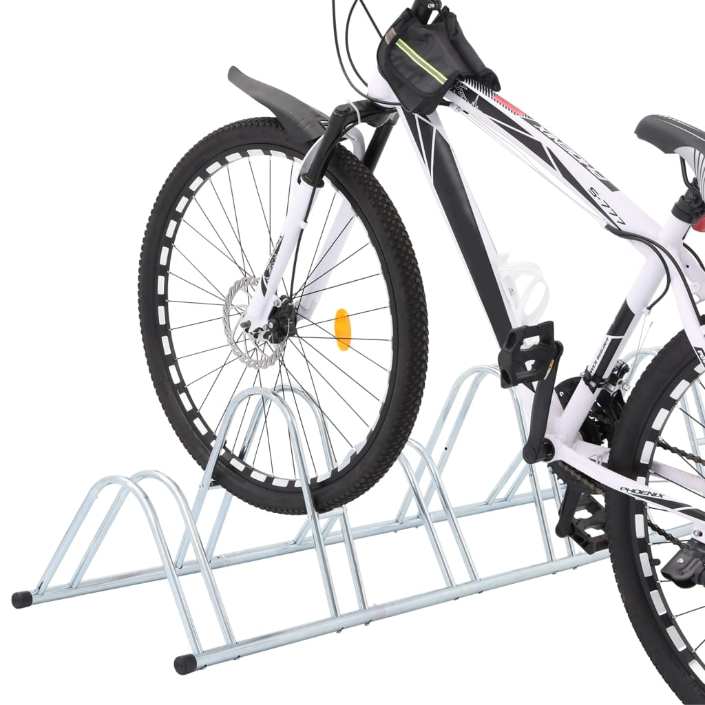 Vidaxl-Fahrradständer für 6 Fahrräder aus abgetrenntem verzinktem Stahl