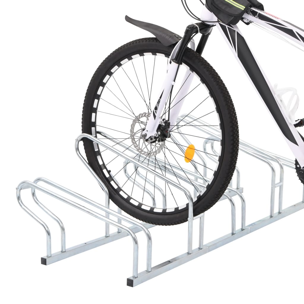 Vidaxl -Fahrradständer für 5 Fahrräder aus abgetrenntem verzinktem Stahl