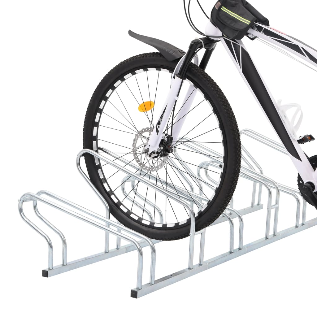 Vidaxl fietsenstandaard voor 6 fietsen vrijstaand gegalvaniseerd staal