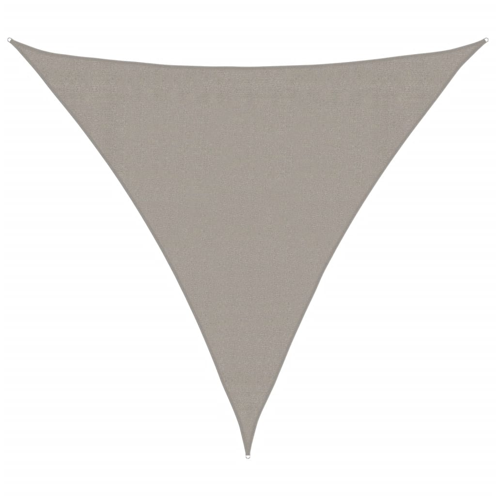 Vidaxl zonnezeil 160 g m² driehoekig 3,6x3,6x3,6 m hdpe lichtgrijs