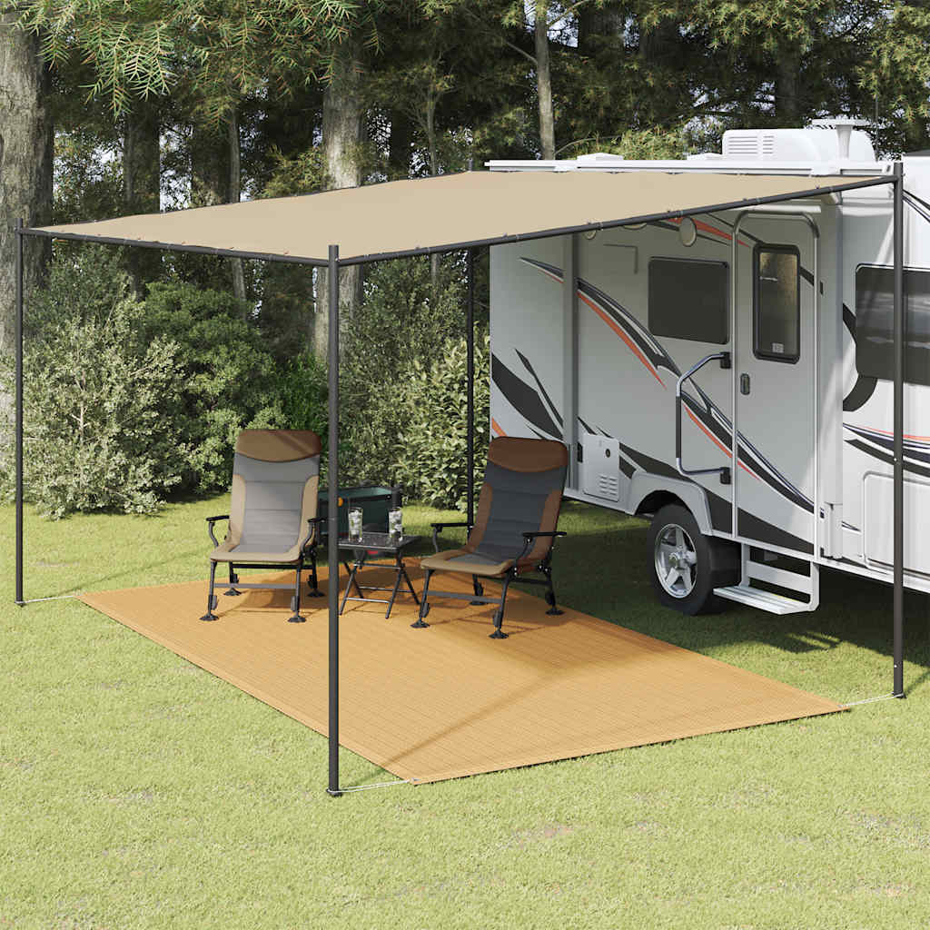 Vidaxl tenttapijt 250x350 cm hdpe zandkleurig