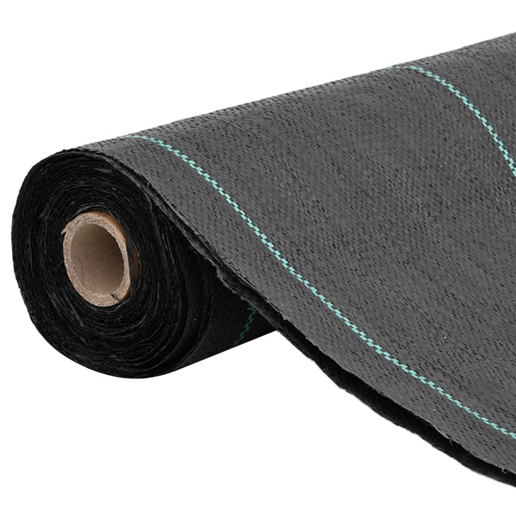 Vidaxxl -Karotten -Stoff 1,5x50 m Polypropen schwarz