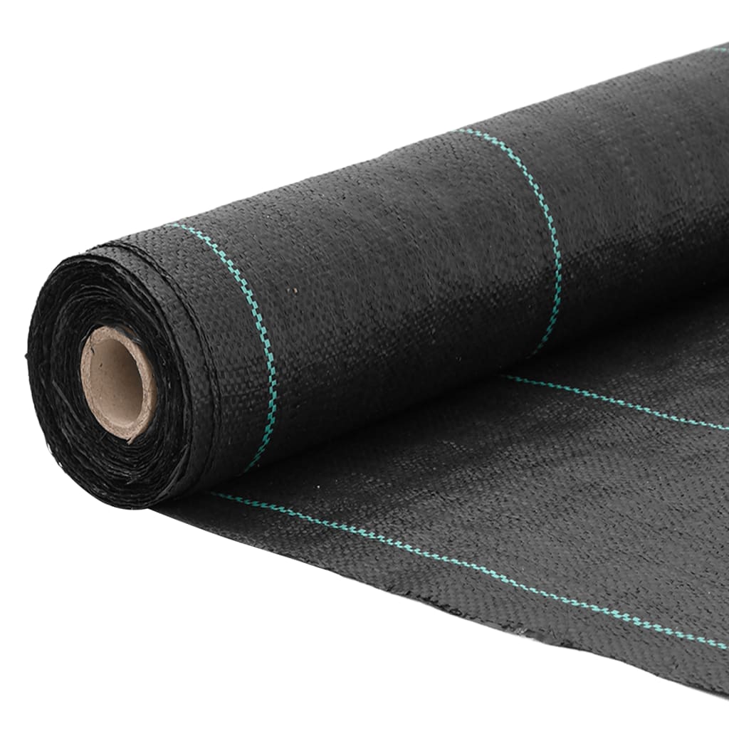 Vidaxxl -Karotten -Stoff 1,5x50 m Polypropen schwarz