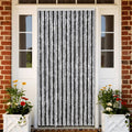VidaXL Fliegengitter 118x220 cm Chenille Grau und Schwarz