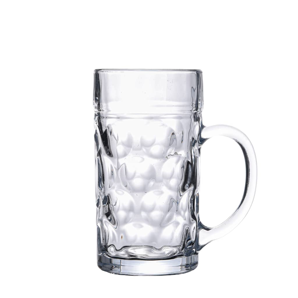 Vidaxl -Bierbecher mit Griff 6 Stück 1000 ml Glas