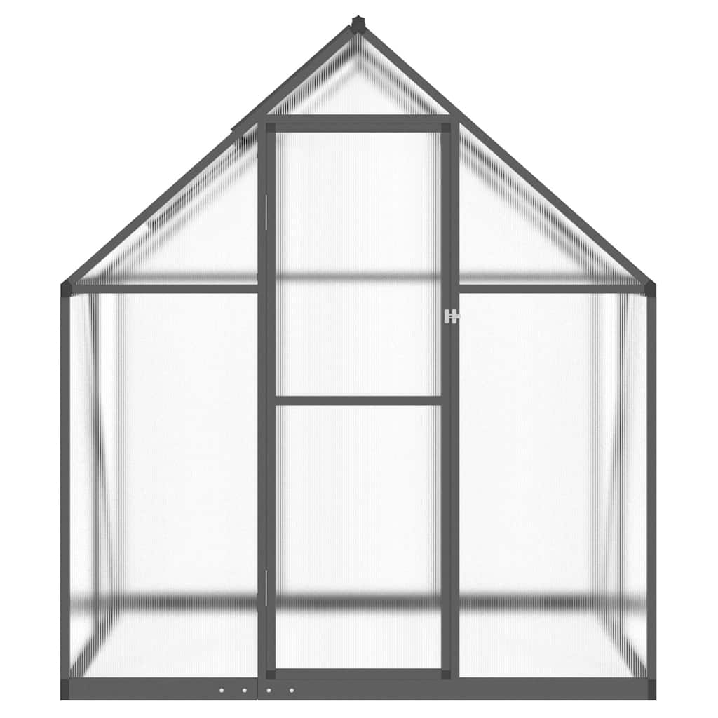 Vidaxl tuinkas met basisframe 169x114x195 cm aluminium antracietkleur