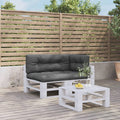 Vidaxl palletkussens 3 st stof antracietkleurig