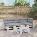 Vidaxl palletkussens 5 st stof grijs