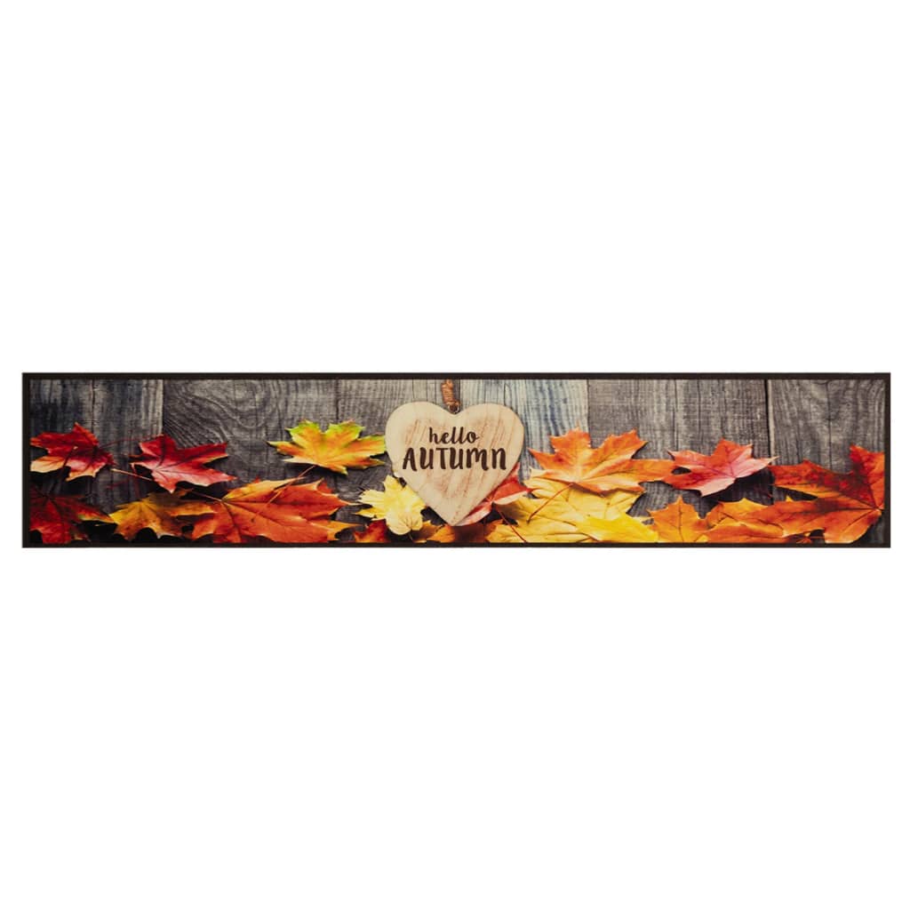 VidaXL Waschbare Küchenmatte mit Herbstmuster, 60 x 300 cm, Samt