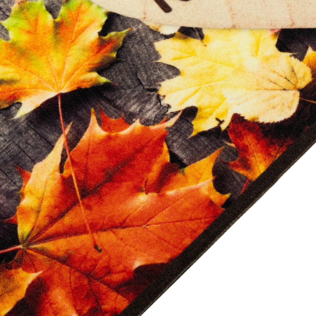 VidaXL Waschbare Küchenmatte mit Herbstmuster, 60 x 300 cm, Samt
