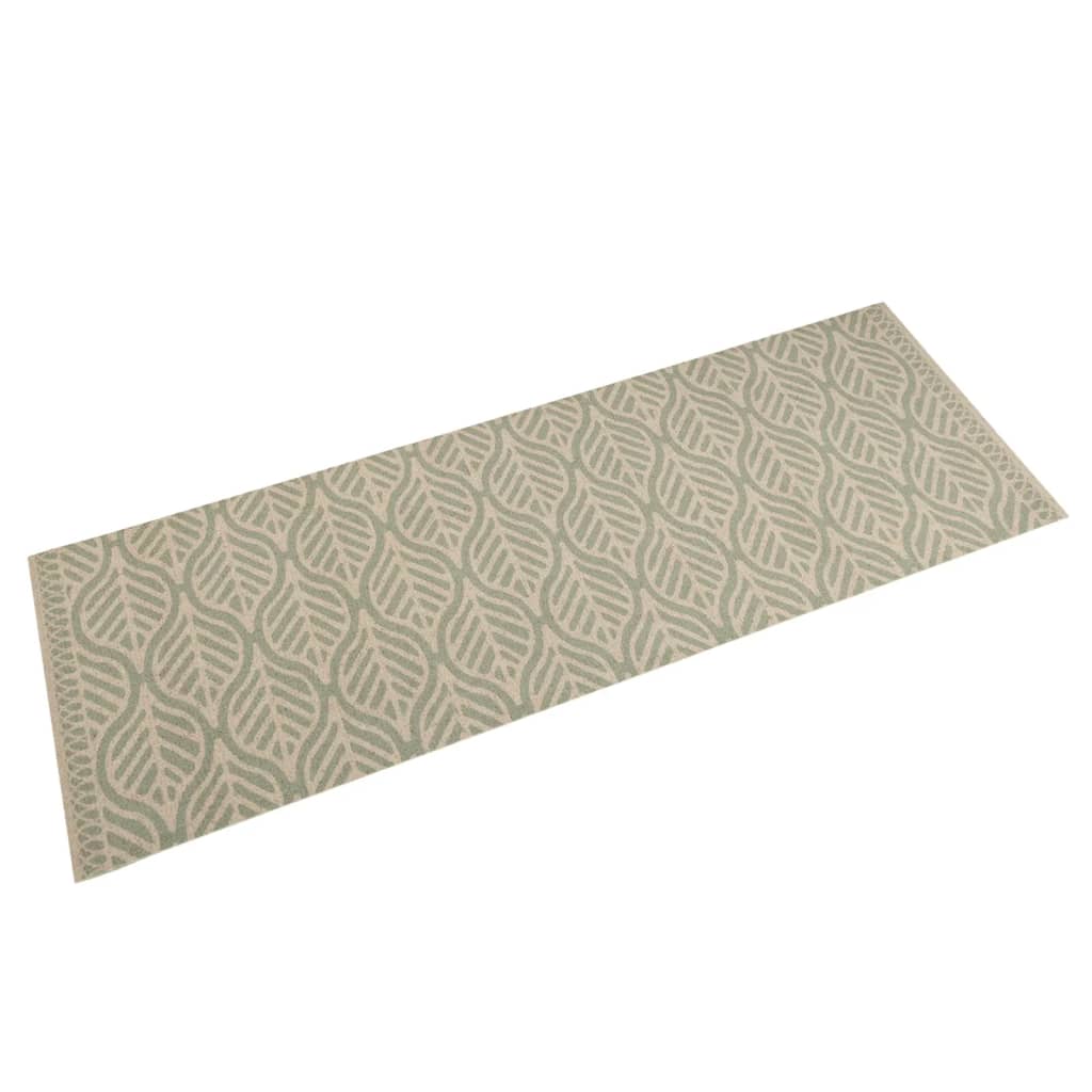 Vidaxl keukenmat wasbaar bladprint 45x150 cm fluweel