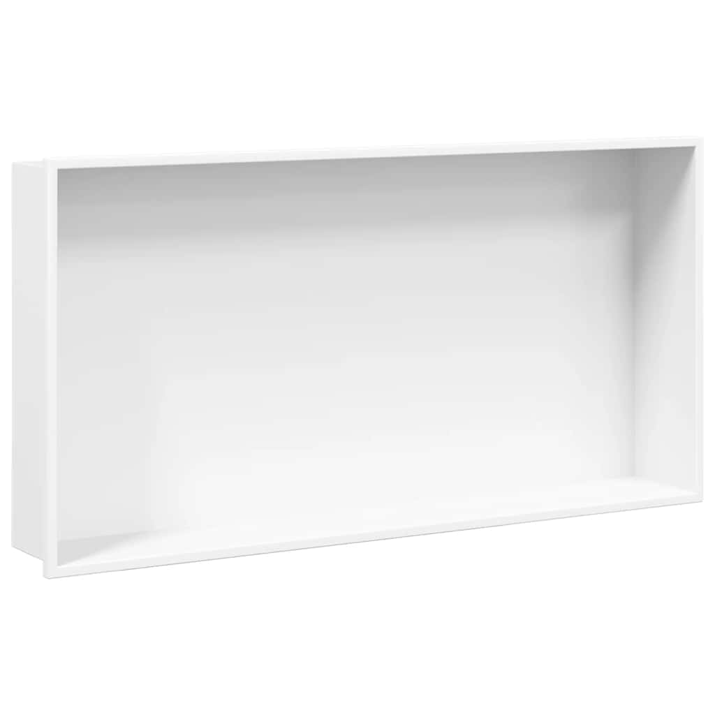 Vidaxl douchenis 62x32x9 cm roestvrijstaal matwit