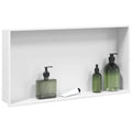Vidaxl douchenis 62x32x9 cm roestvrijstaal matwit