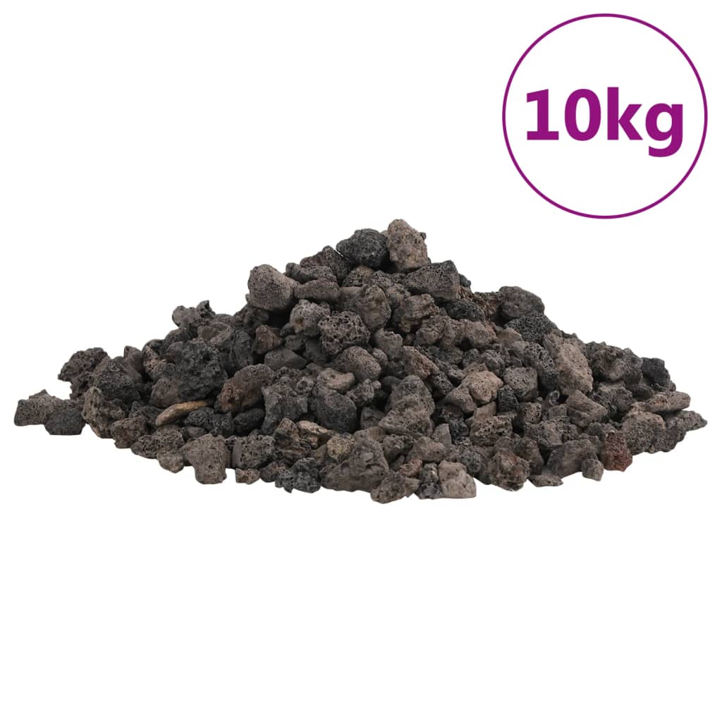 Vidaxl Lavasteine ​​10 kg 1-2 cm schwarz