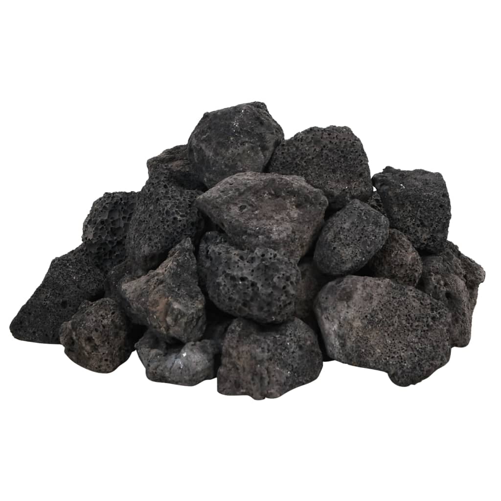 Vidaxl Lavasteine ​​10 kg 3-5 cm schwarz