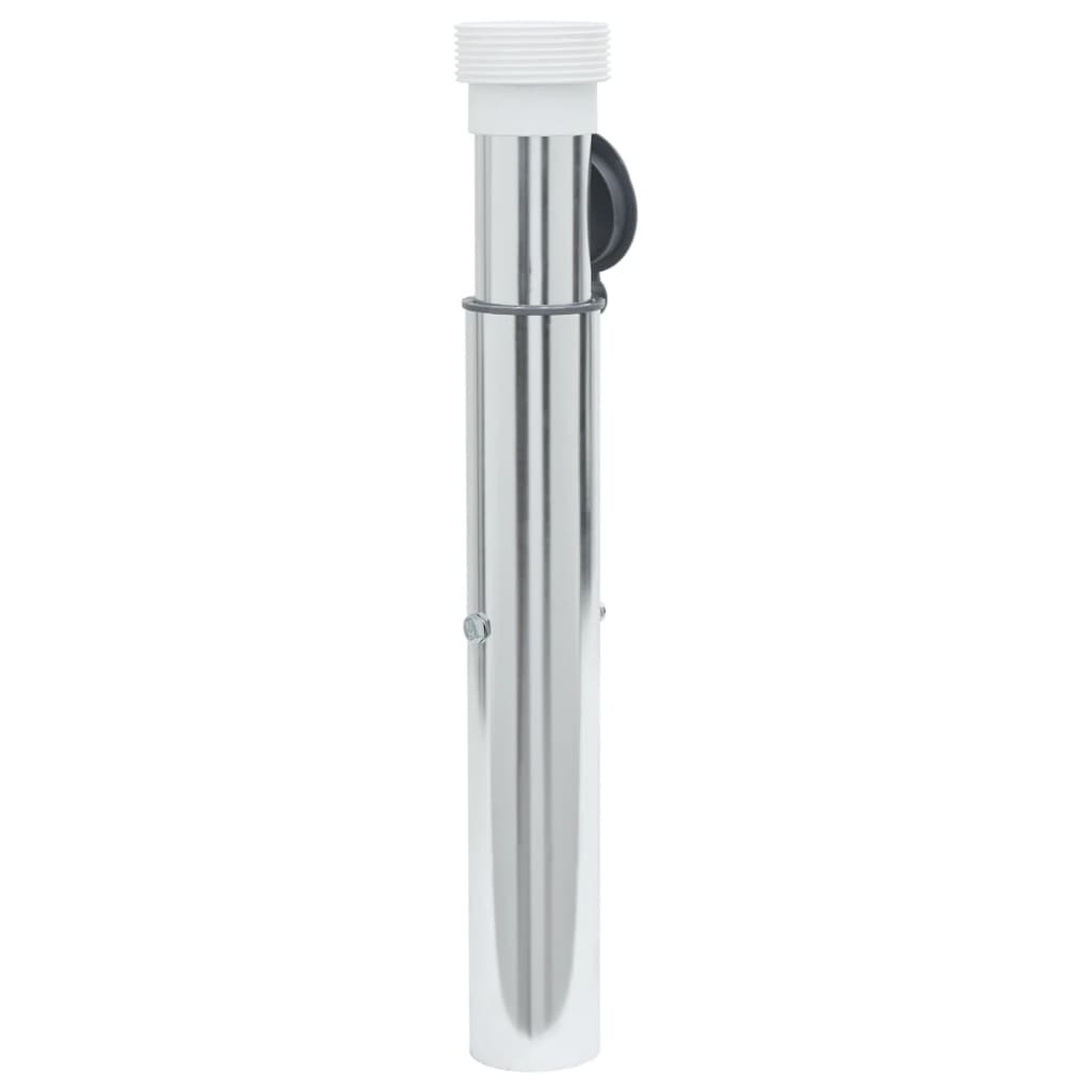 VidaXL Bodeneinbau-Sonnenschirmständer für 40-50 mm Stangen, Aluminium, Silber