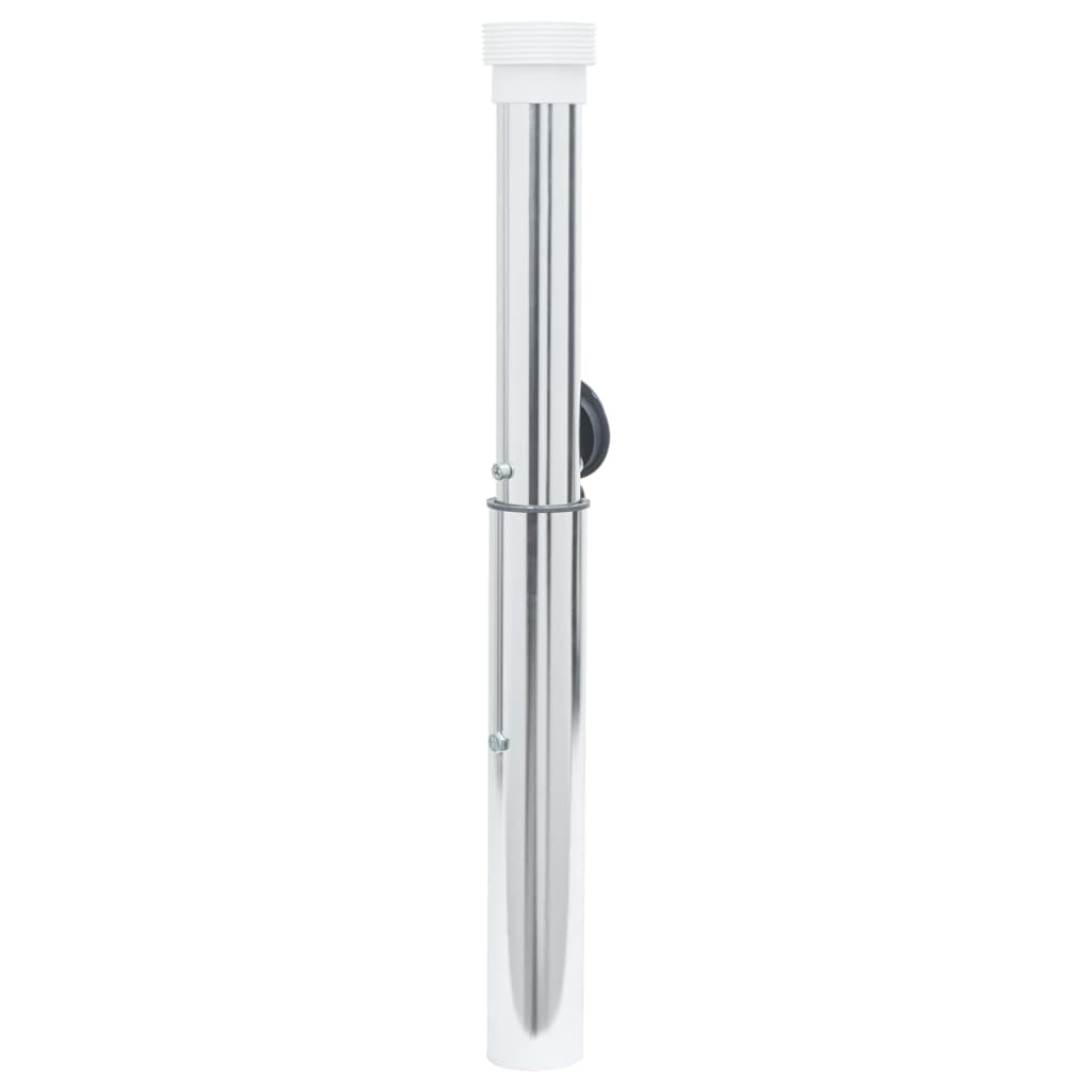 VidaXL Bodeneinbau-Sonnenschirmständer für 40-50 mm Stangen, Aluminium, Silber