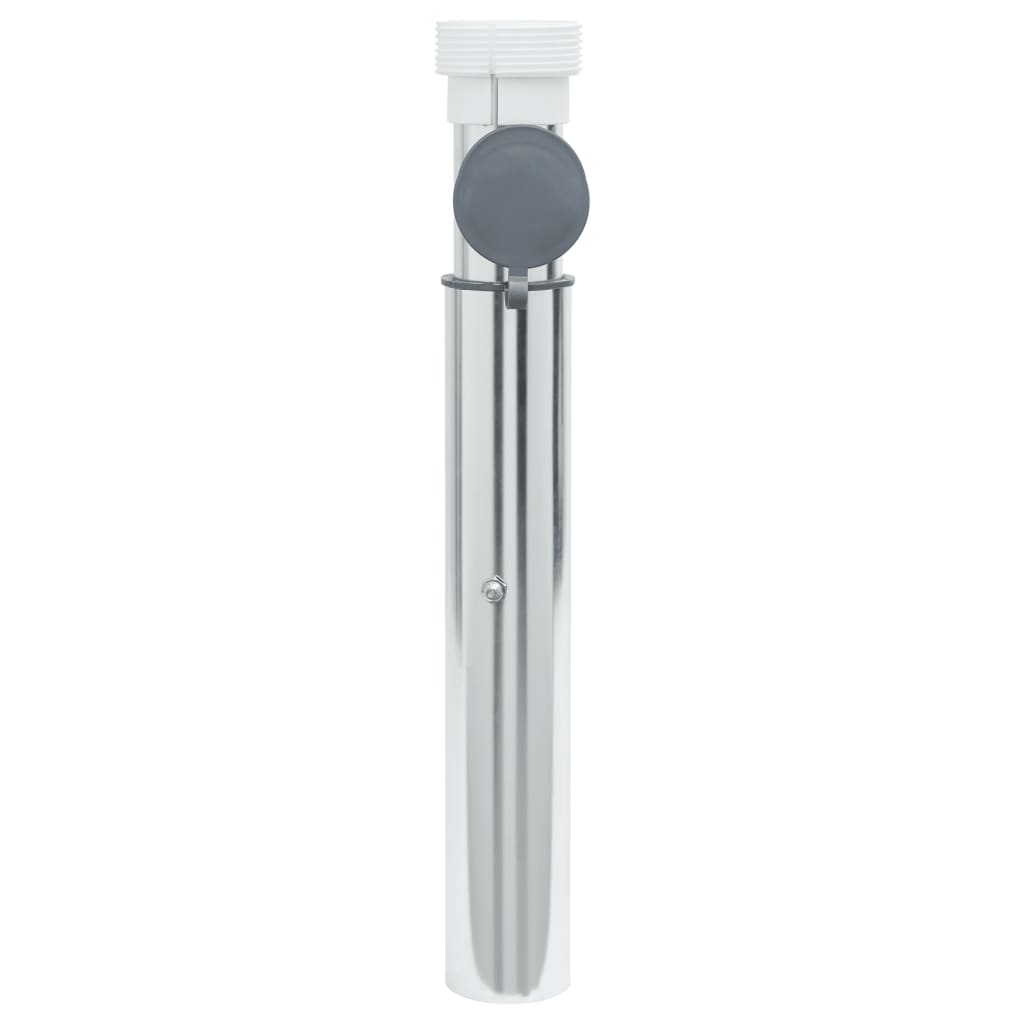 VidaXL Bodeneinbau-Sonnenschirmständer für 40-50 mm Stangen, Aluminium, Silber